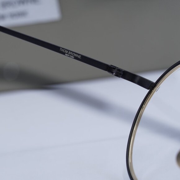 Final Price! Thom Browne TB108 ABLKGLD50 Black/Gold Eyeglasses 50mm - Picture 8 of 10